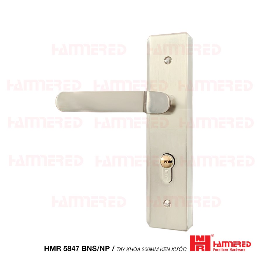 HMR 5847BNS/NP, tay khóa cửa, khóa tay gạt, tay khóa Hammered