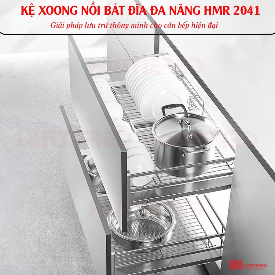 kệ xoong nồi, kệ xoong nồi đa năng, kệ xoong nồi đa năng Hammered, kệ xoong nồi bát đĩa đa năng, giá đựng bát đĩa xoong nồi, giá đựng bát đĩa xoong nồi đa năng, phụ kiện tủ bếp, phụ kiện tủ bếp HMR, phụ kiện tủ bếp Hammered