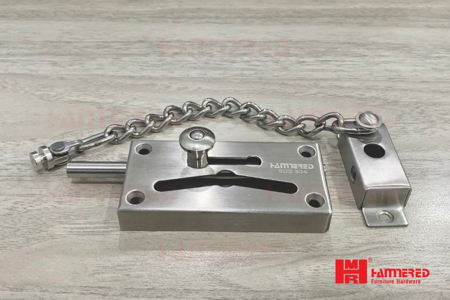 chốt khóa cửa đa năng xích hammered