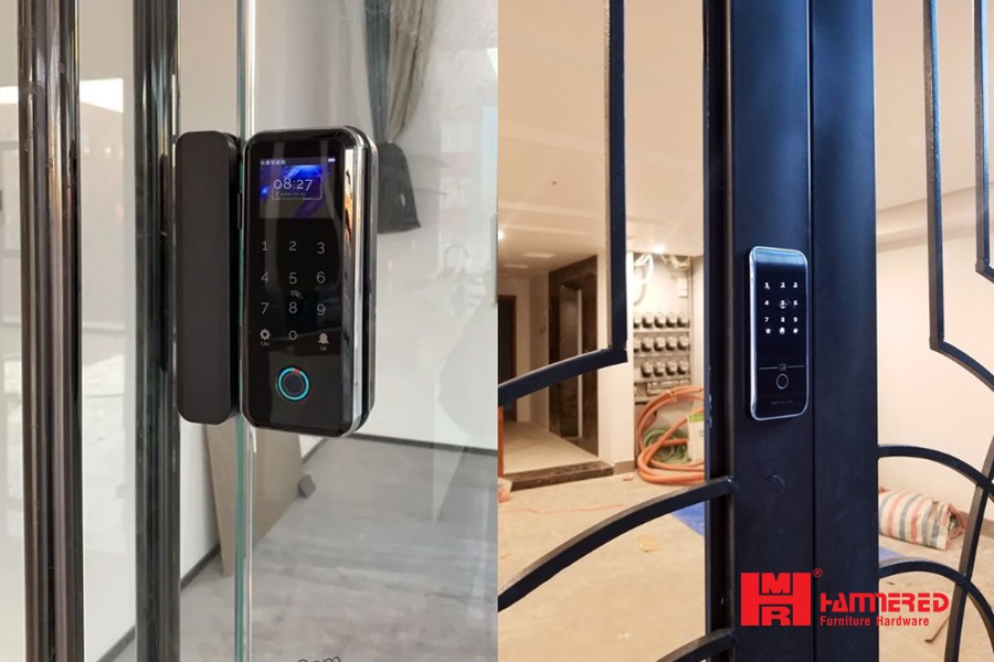 Khóa điện tử vân tay cửa kính