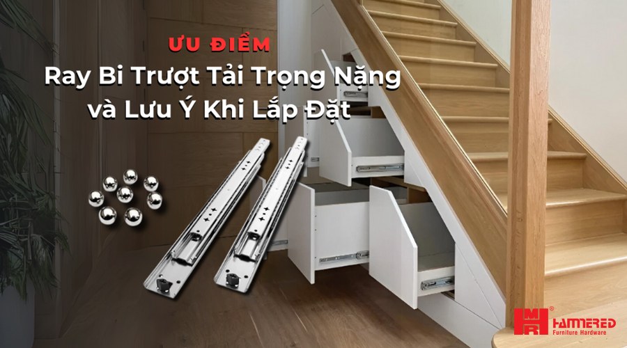 Ray bi trượt tải trọng nặng Hammered