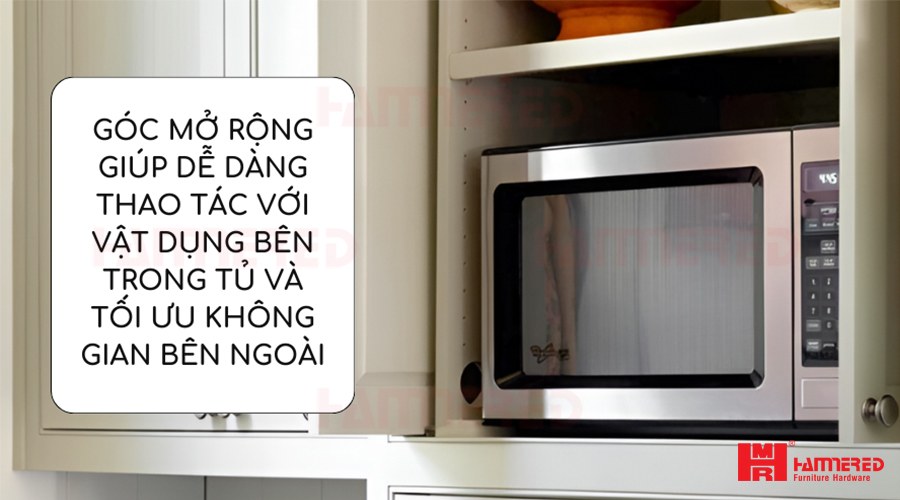Ray trượt giấu cánh tủ Hammered
