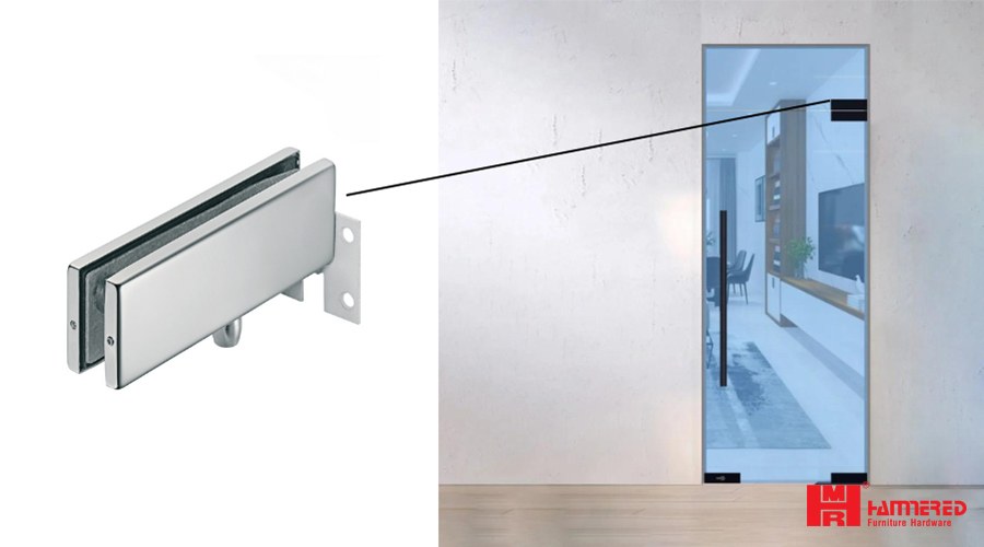 kẹp kính đỉnh cửa kính cường lực
