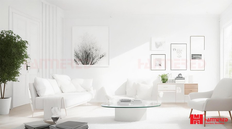 Thiết kế nội thất màu trắng
