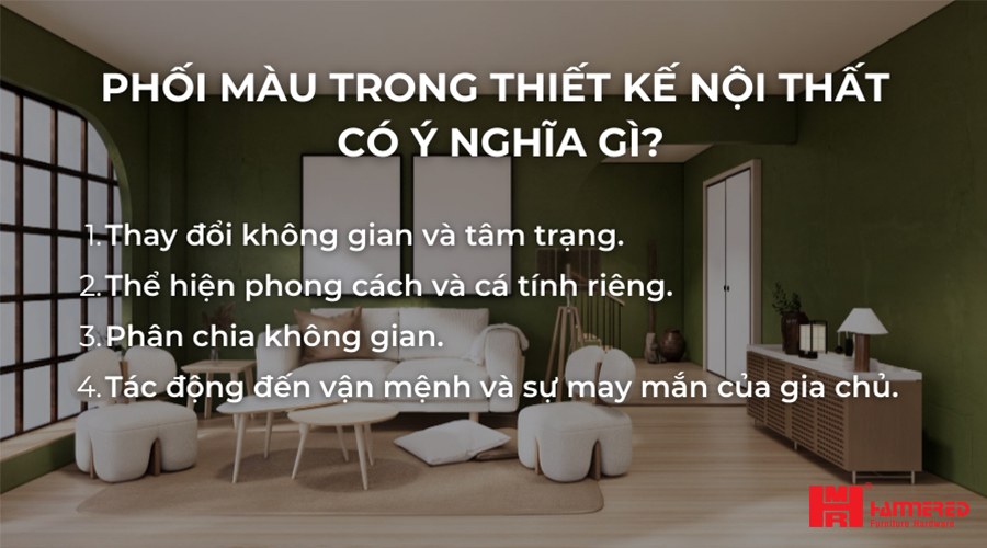 phối màu thiết kế nội thất ý nghĩa