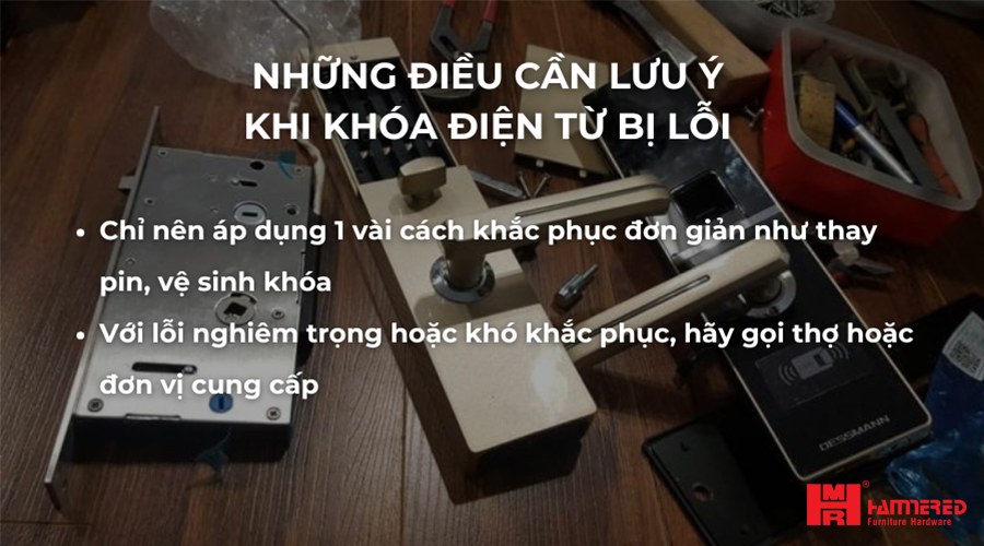 lỗi thường gặp khóa cửa điện tử