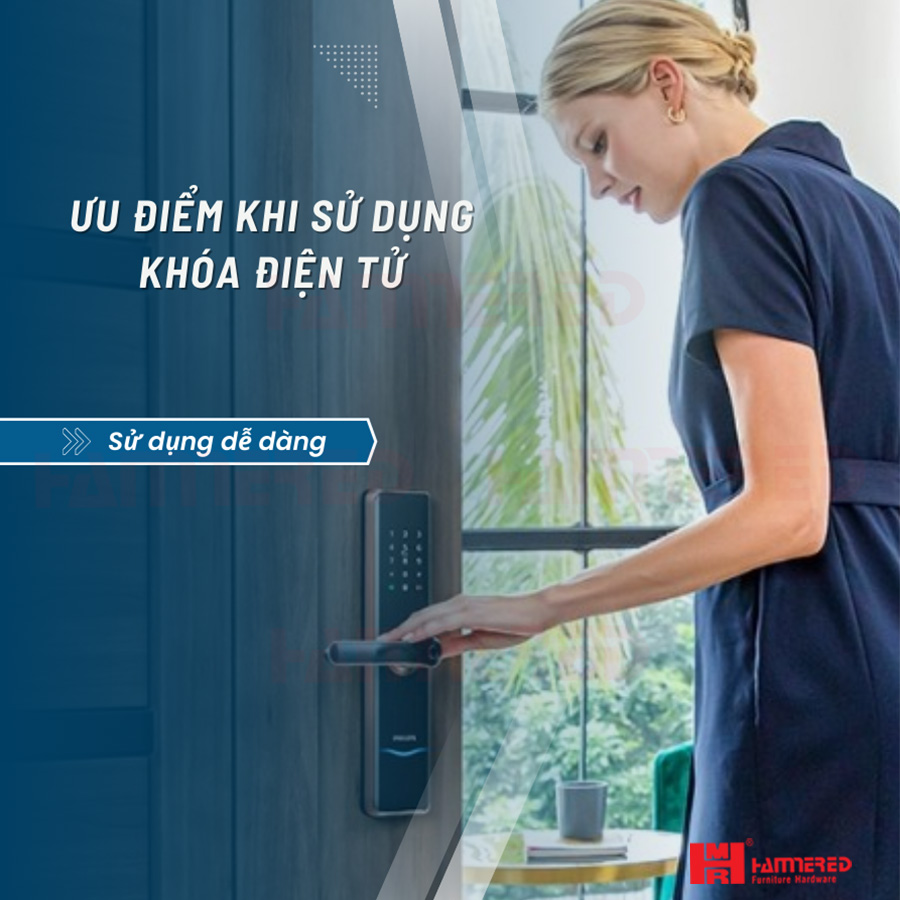 Khóa Điện Tử sử dụng dễ dàng