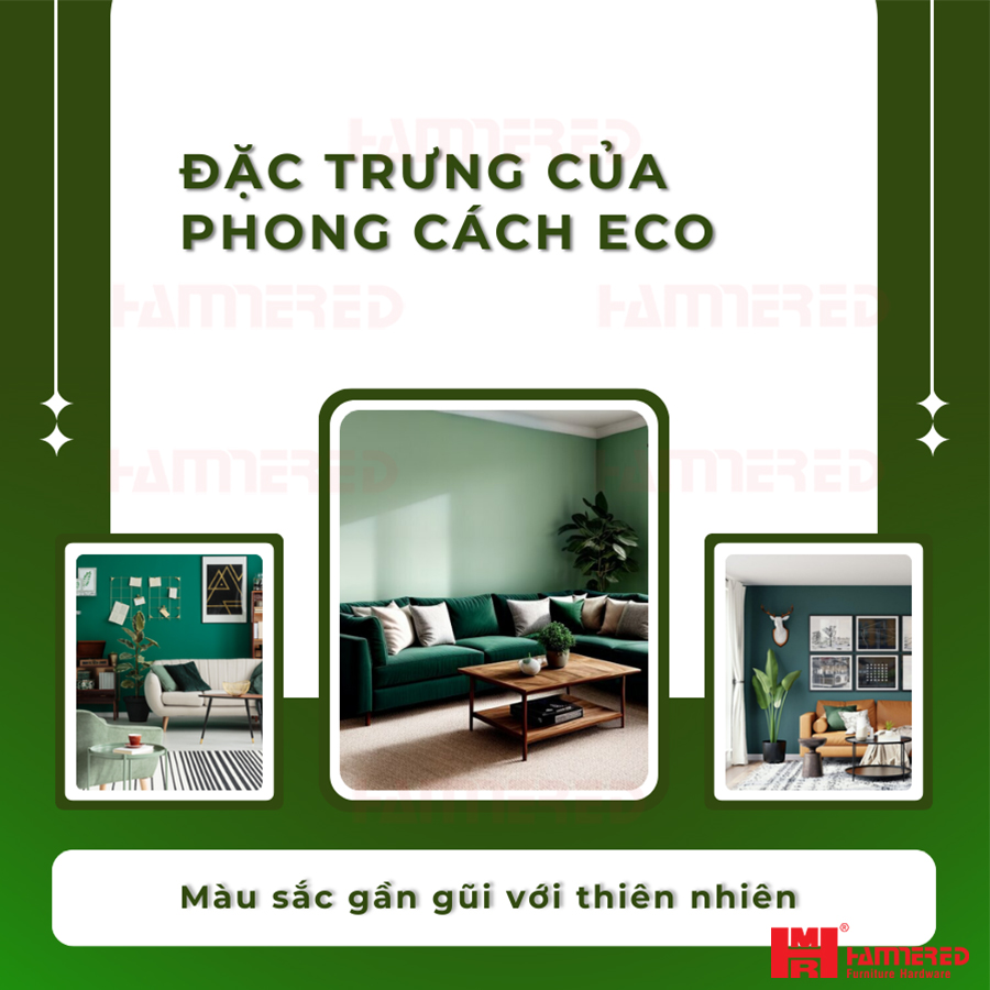 Phong cách eco màu sắc gần gũi với thiên nhiên