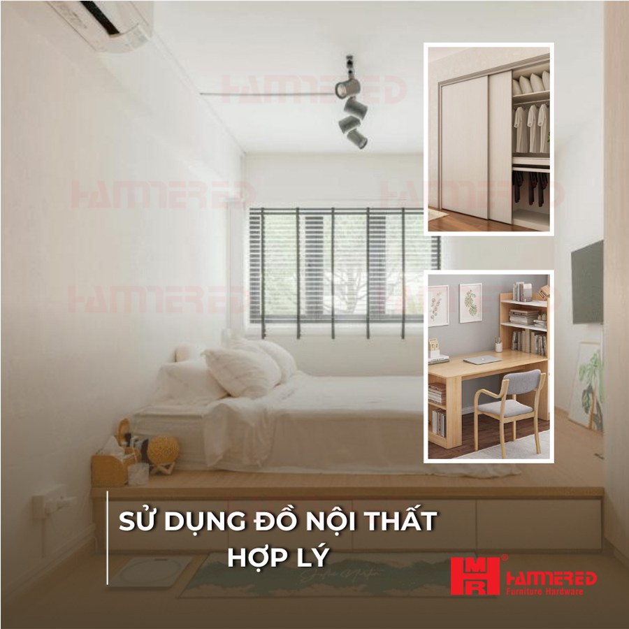 Sử dụng đồ nội thất cho phòng ngủ hợp lý