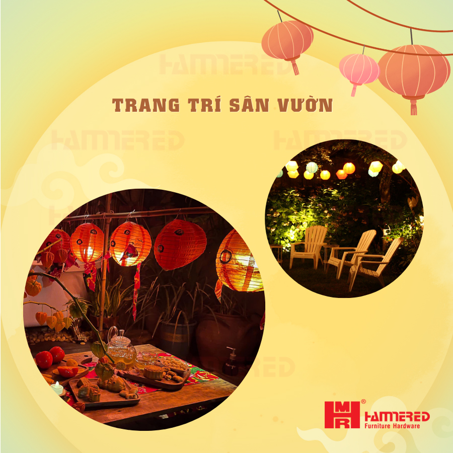 Trang trí sân vườn mùa Trung thu