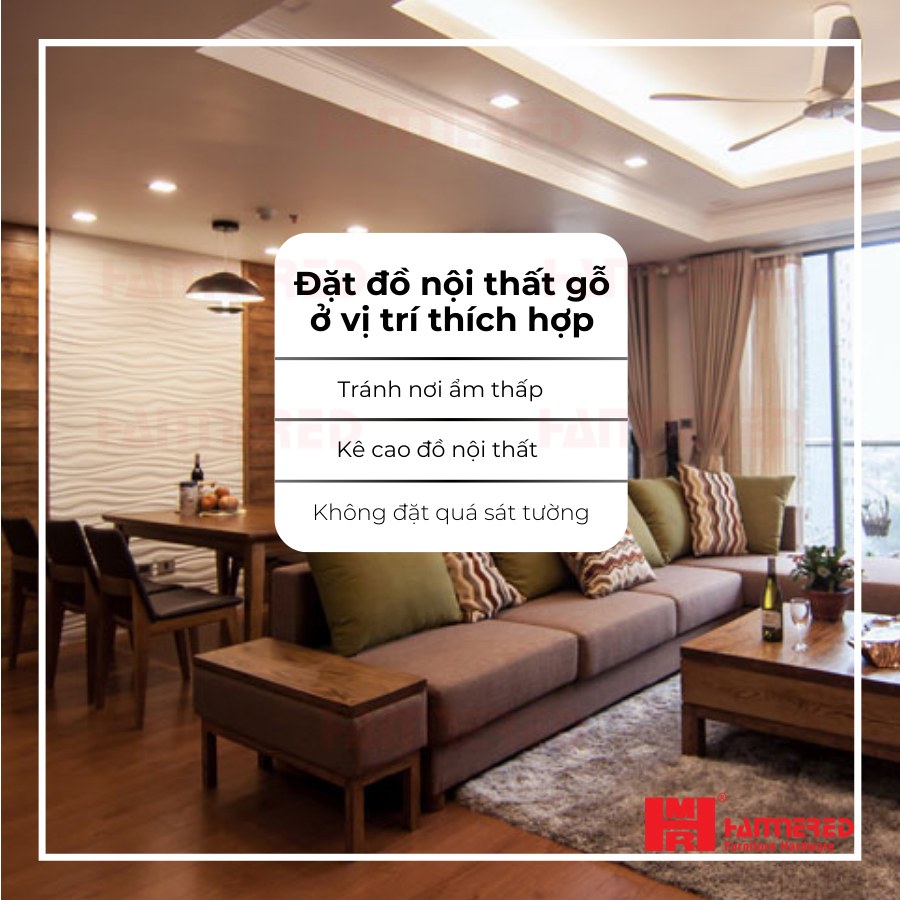 Vị trí đặt đồ nội thất gỗ