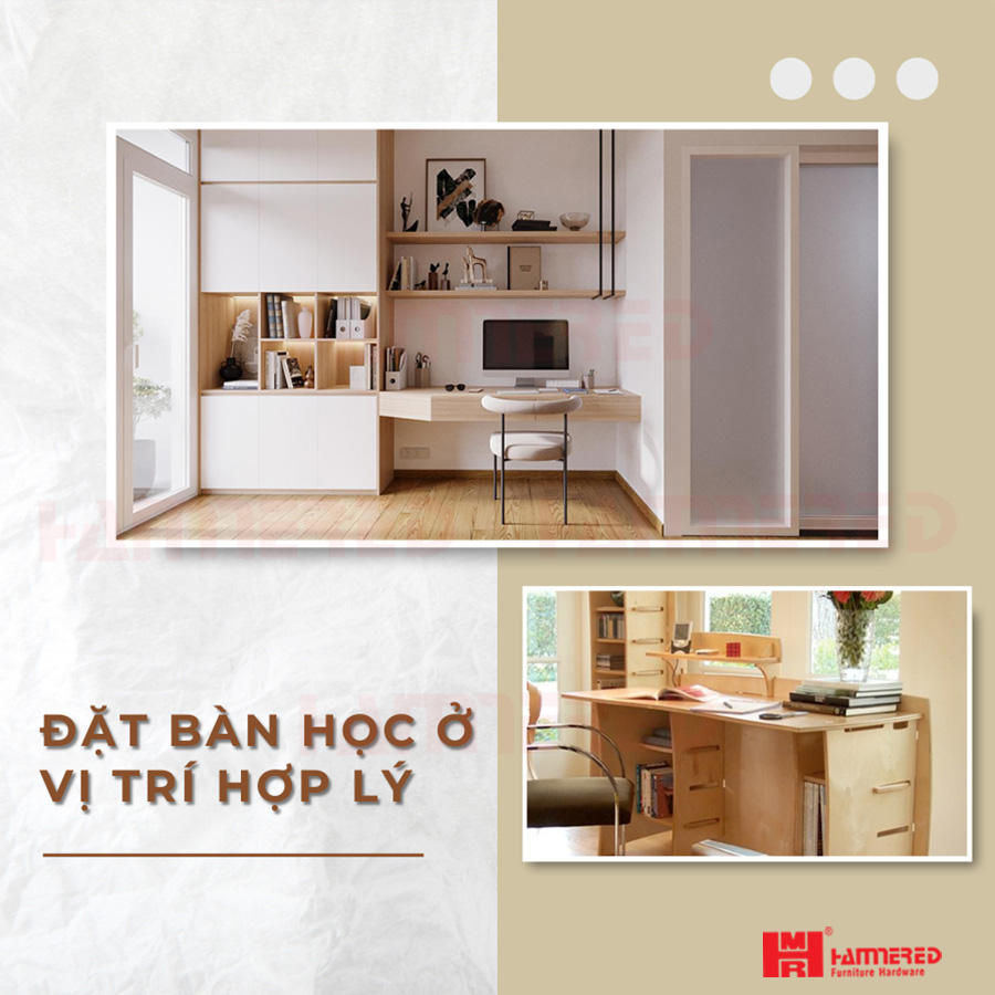 Vị trí đặt bàn học ở 