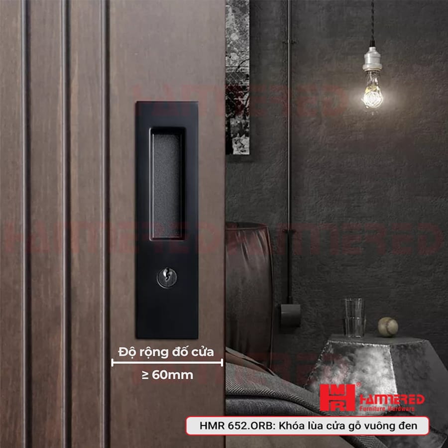Chiều rộng đố cửa phù hợp để lắp khóa cửa lùa