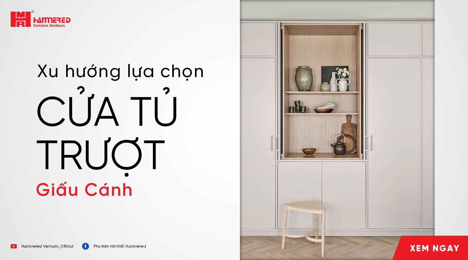 Xu hướng lựa chọn cửa tủ trượt giấu cánh 1