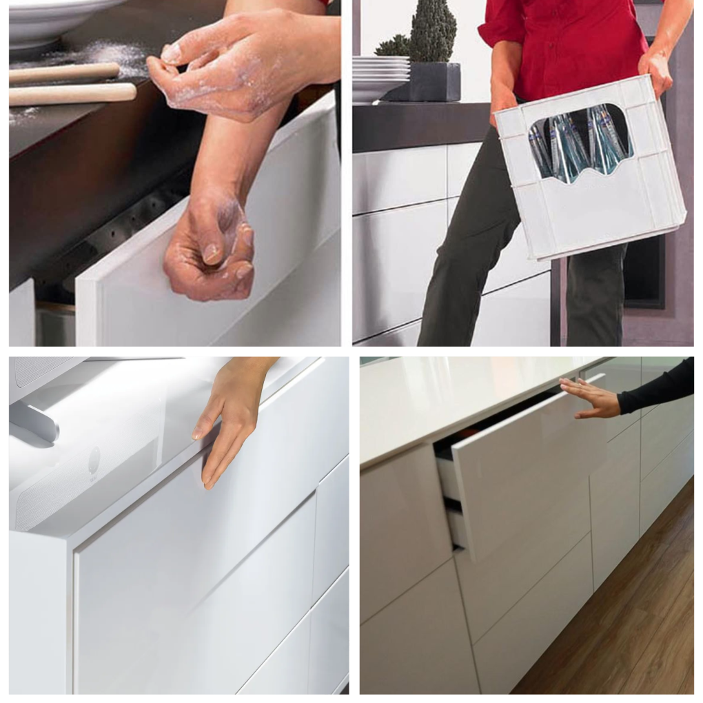 Nhấn mở ngăn kéo thuận tiện khi sử dụng