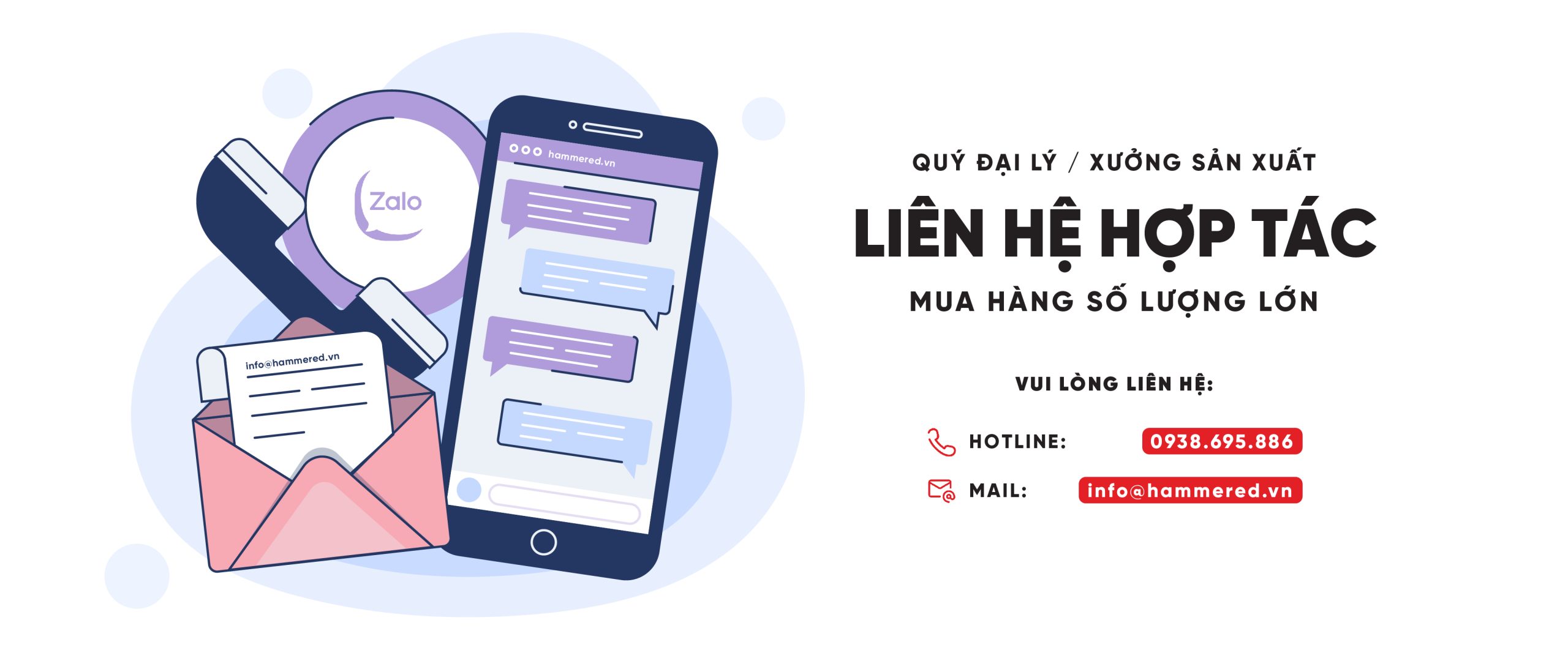 Liên hệ hợp tác phụ kiện nội thất hammered