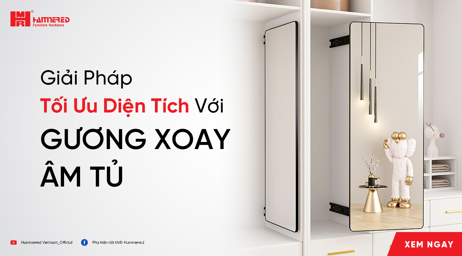 Giải Pháp Tối Ưu Diện Tích Với Gương Xoay Âm Tủ