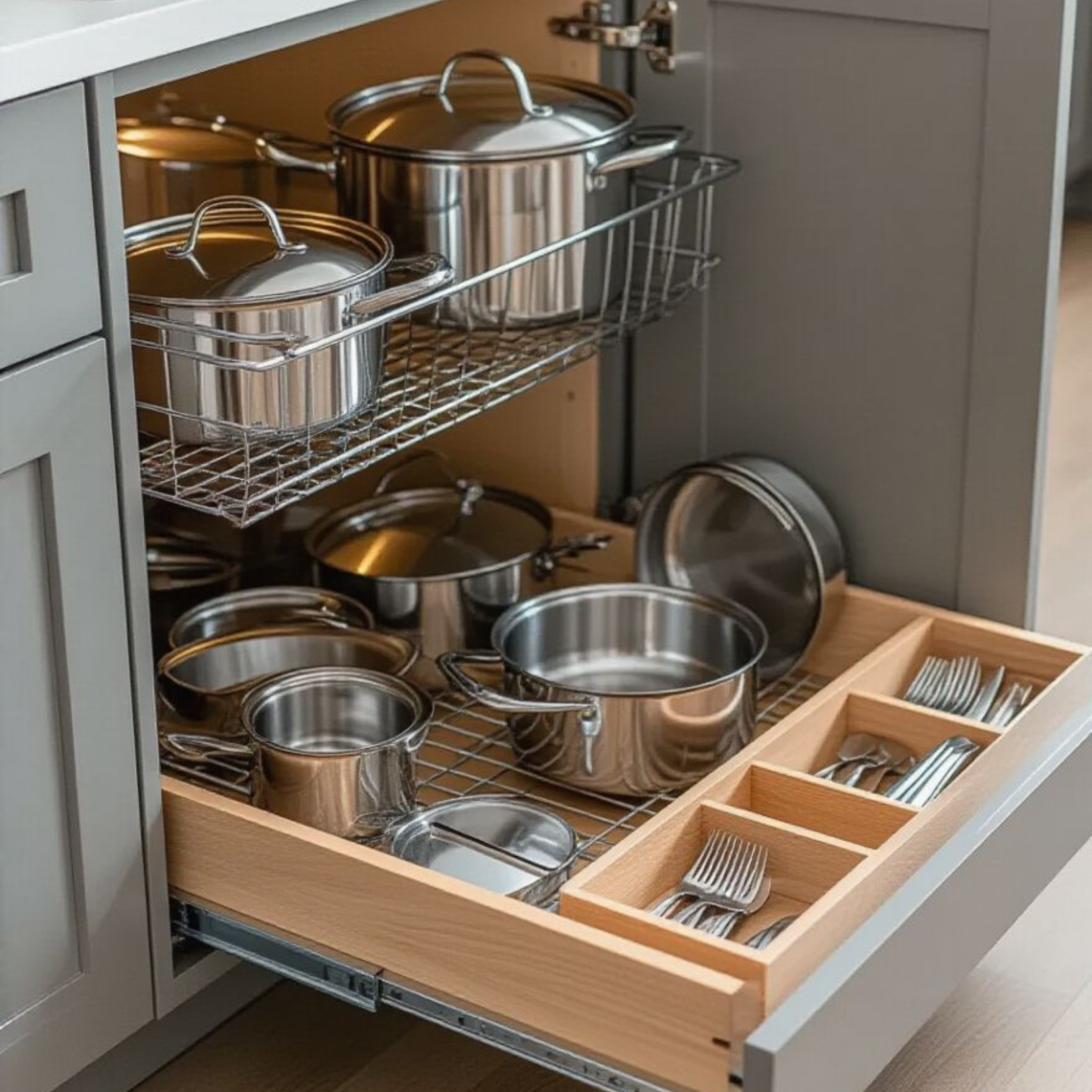 Phụ kiện nội thất ảnh hưởng đến trải nghiệm sử dụng và độ bền của hệ tủ