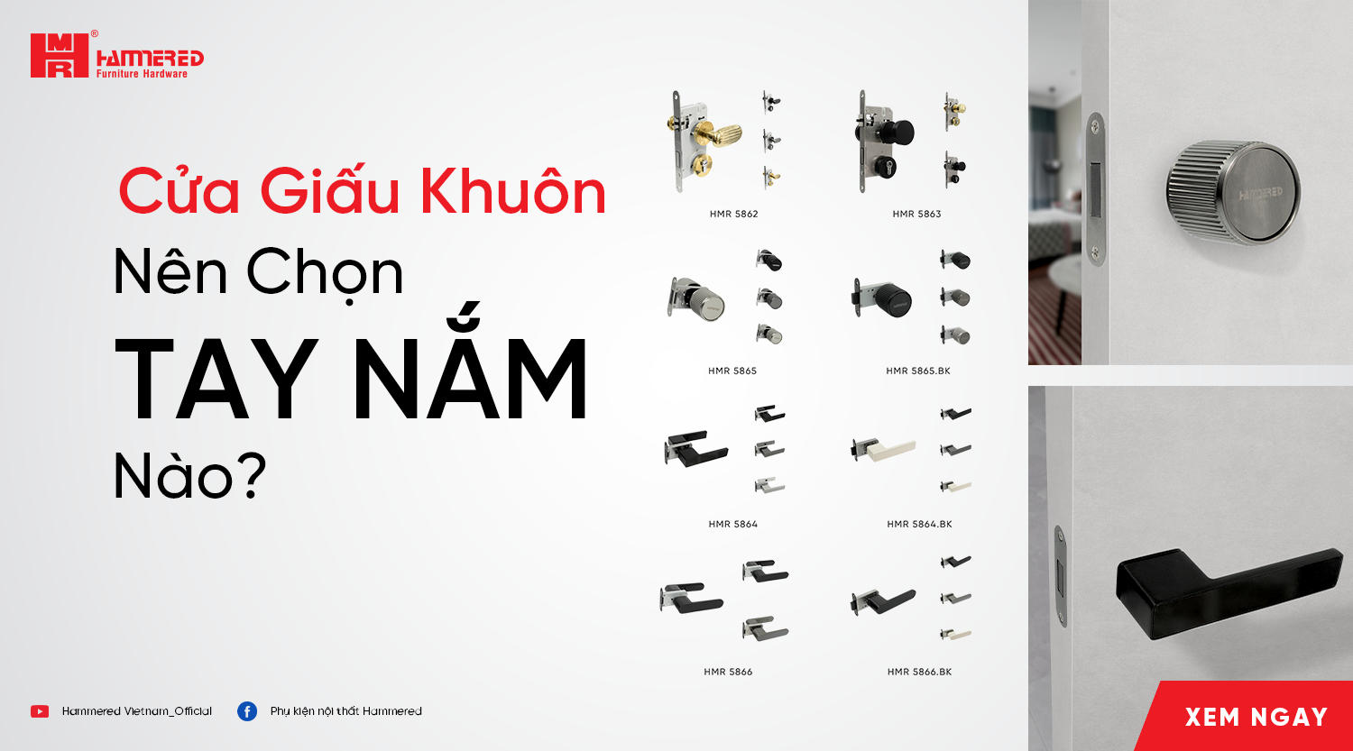 CỬA GIẤU KHUÔN NÊN CHỌN TAY NẮM NÀO